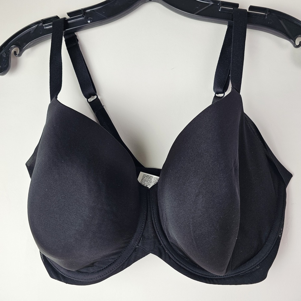 WACOAL 34G Ultimate Side Smoother Underwire T-Shirt Bra 853281 Black‎ Minimalist